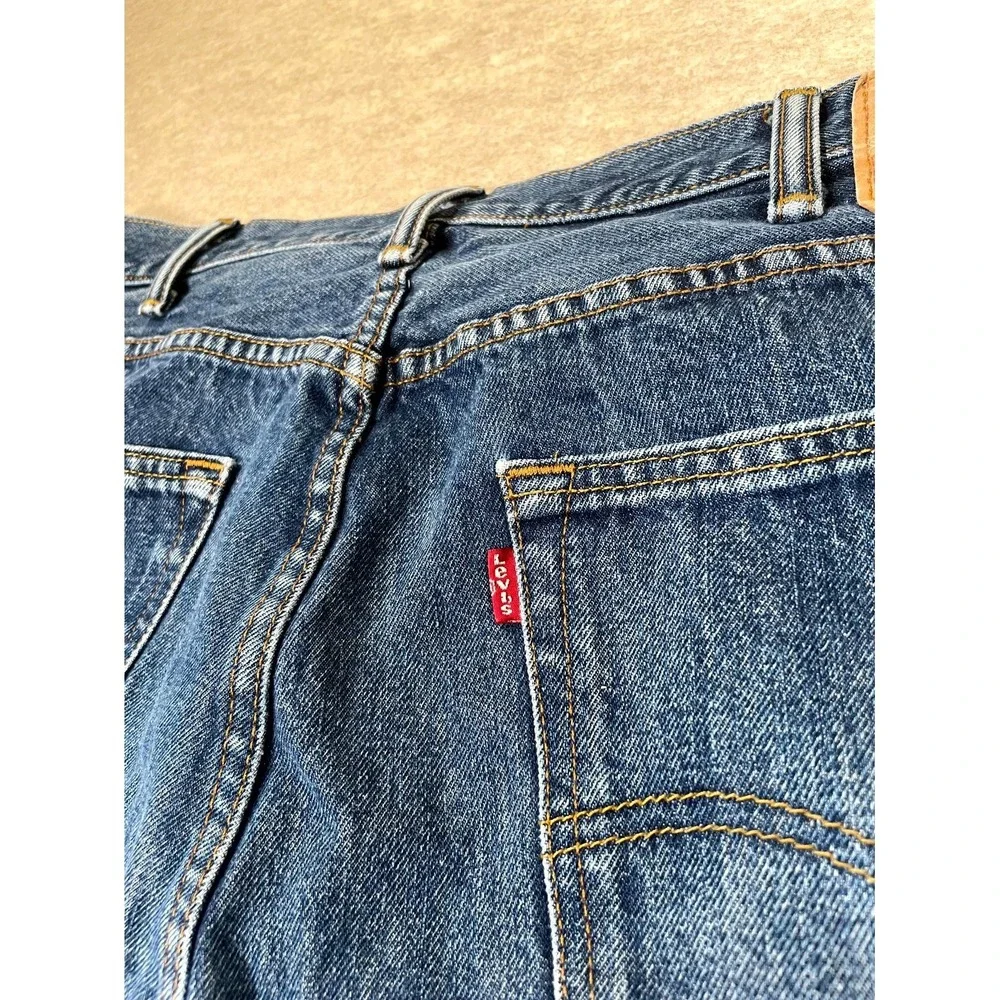 Levi's 501 Authentic Jeans Mens 40x30 Blue‎ Denim Cotton Straight Leg Button Fly